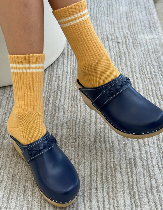 Butter Yellow Boyfriend Socks, Le Bon Shoppe
