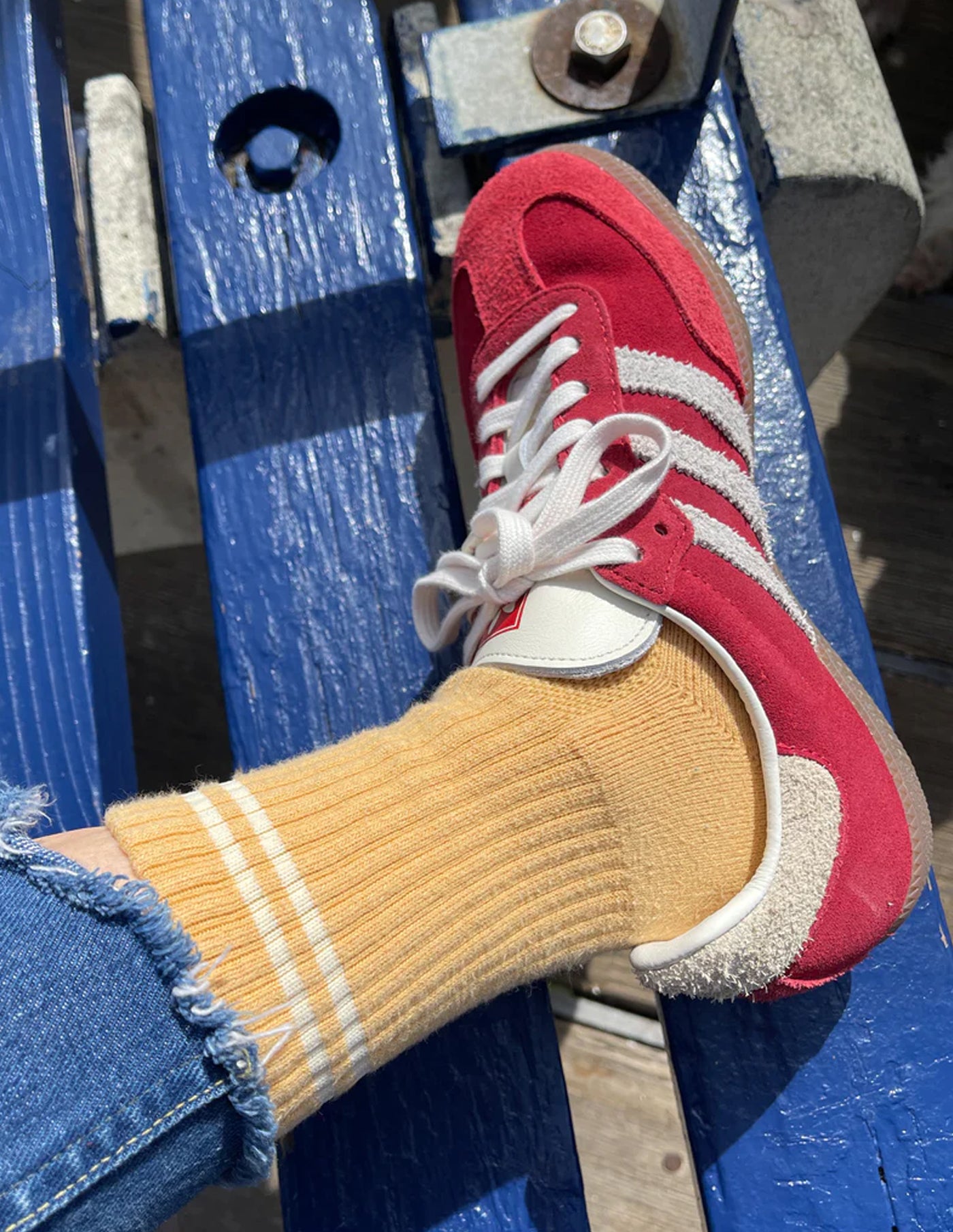 Butter Yellow Boyfriend Socks, Le Bon Shoppe