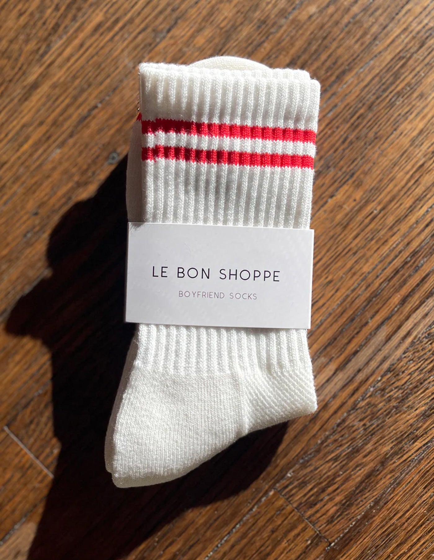 Clean White Boyfriend Socks, Le Bon Shoppe