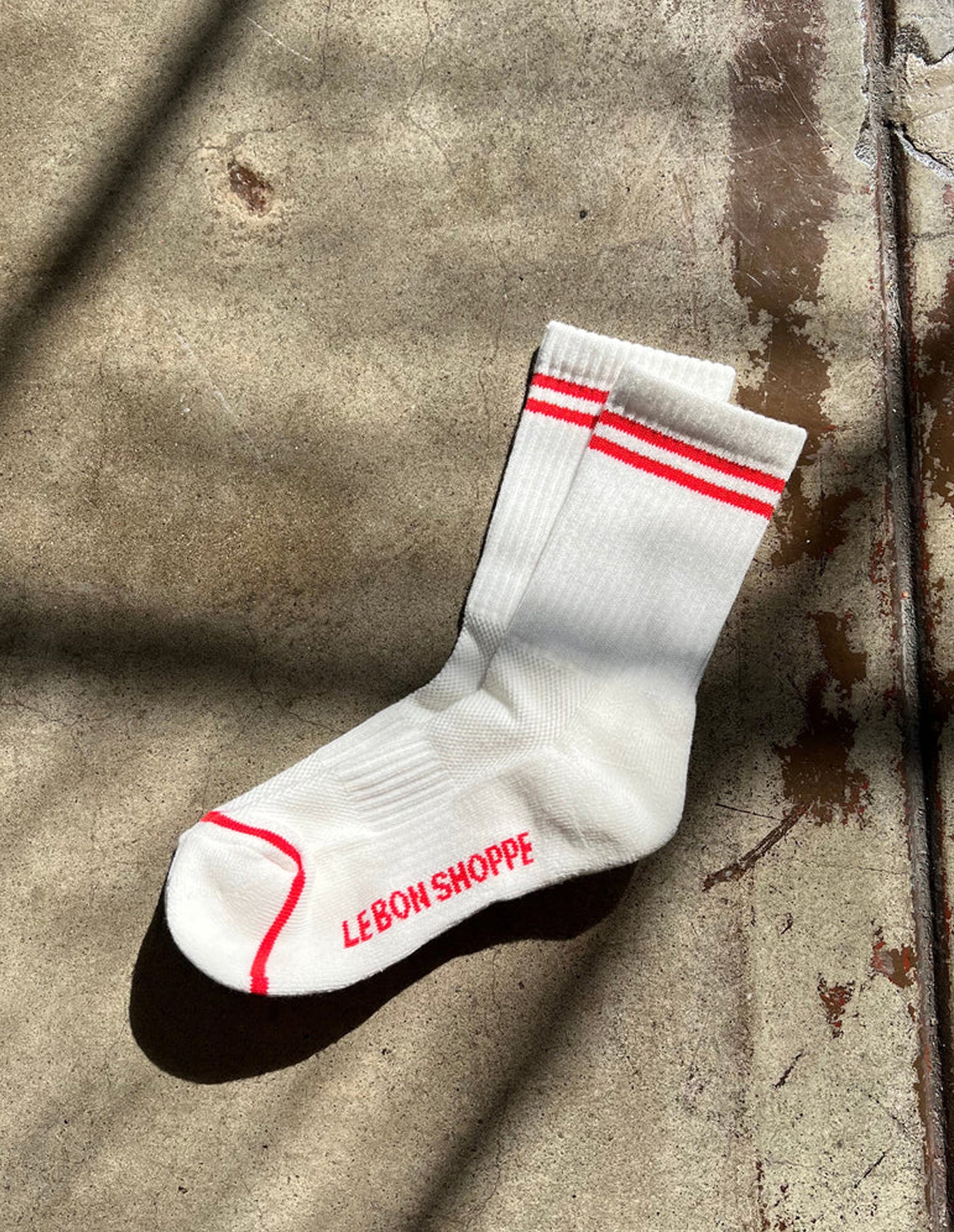 Clean White Boyfriend Socks, Le Bon Shoppe