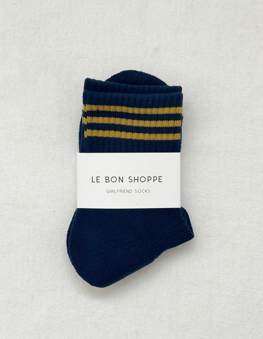 Navy Blue Girlfriend Socks, Le Bon Shoppe