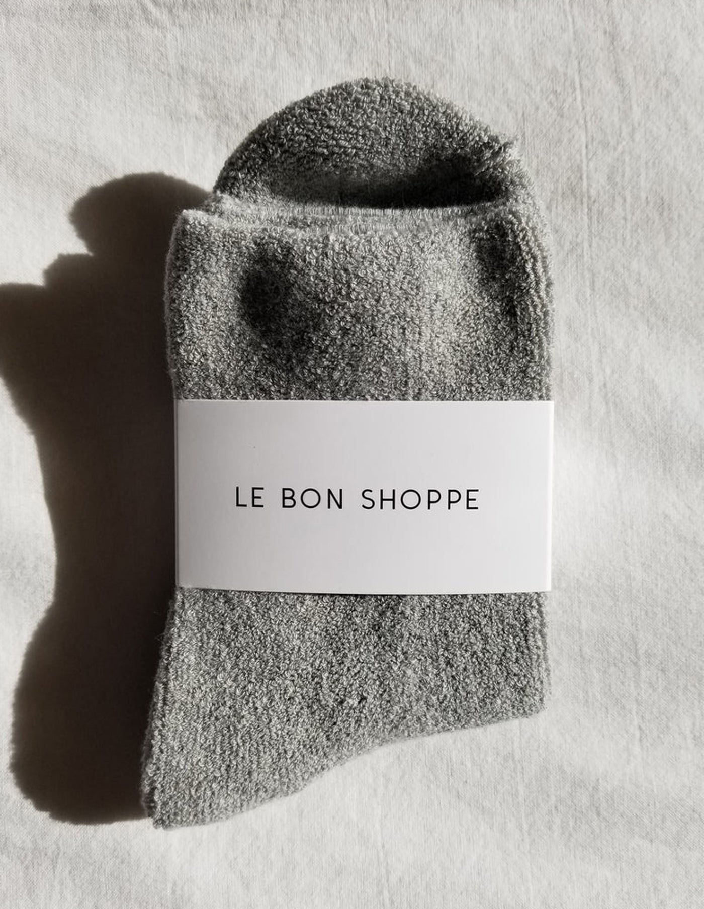 Heather Grey Cotton Cloud Socks, Le Bon Shoppe