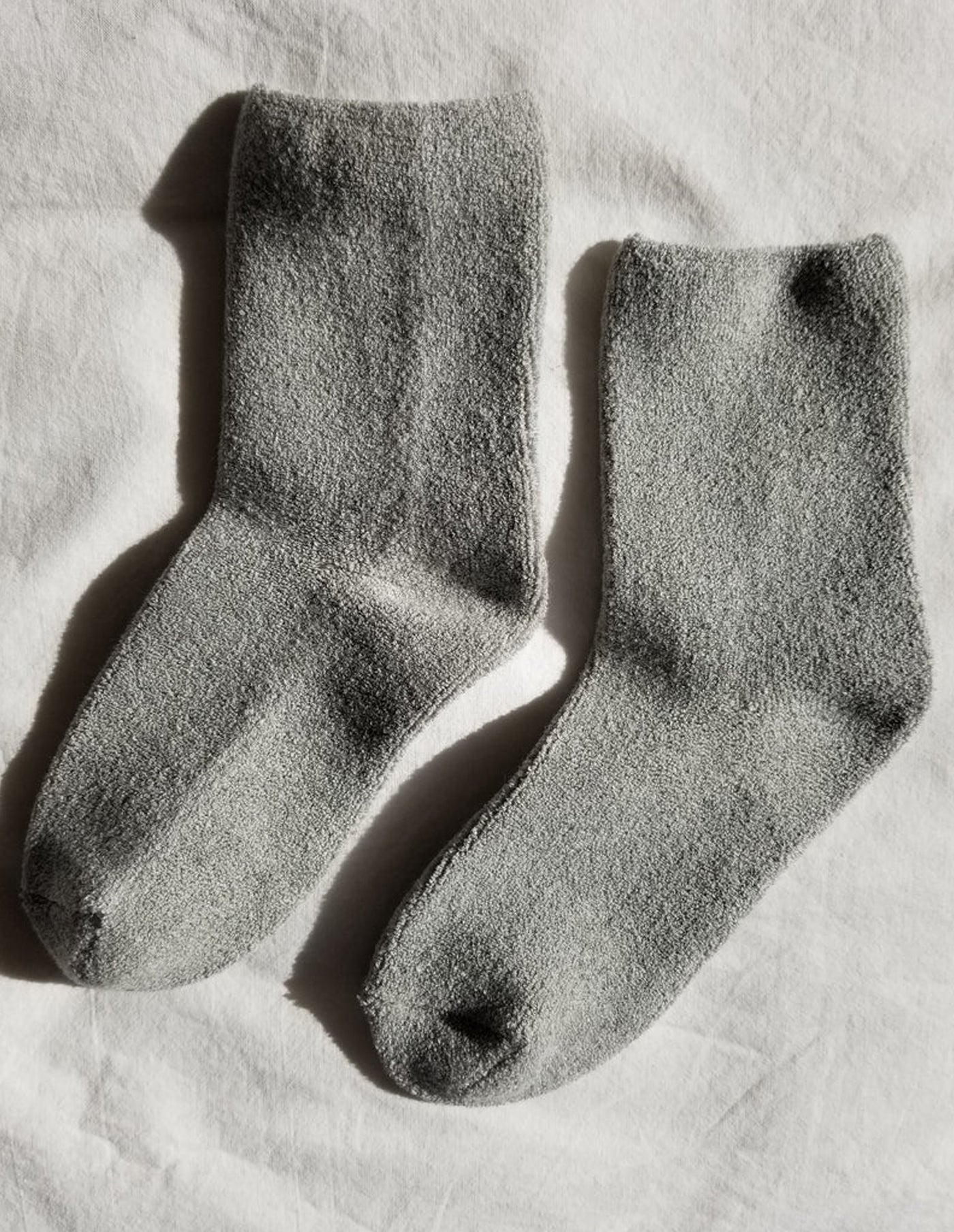 Heather Grey Cotton Cloud Socks, Le Bon Shoppe