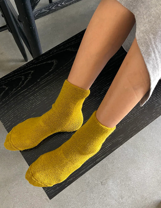 Green Olive Cloud Socks, Le Bon Shoppe