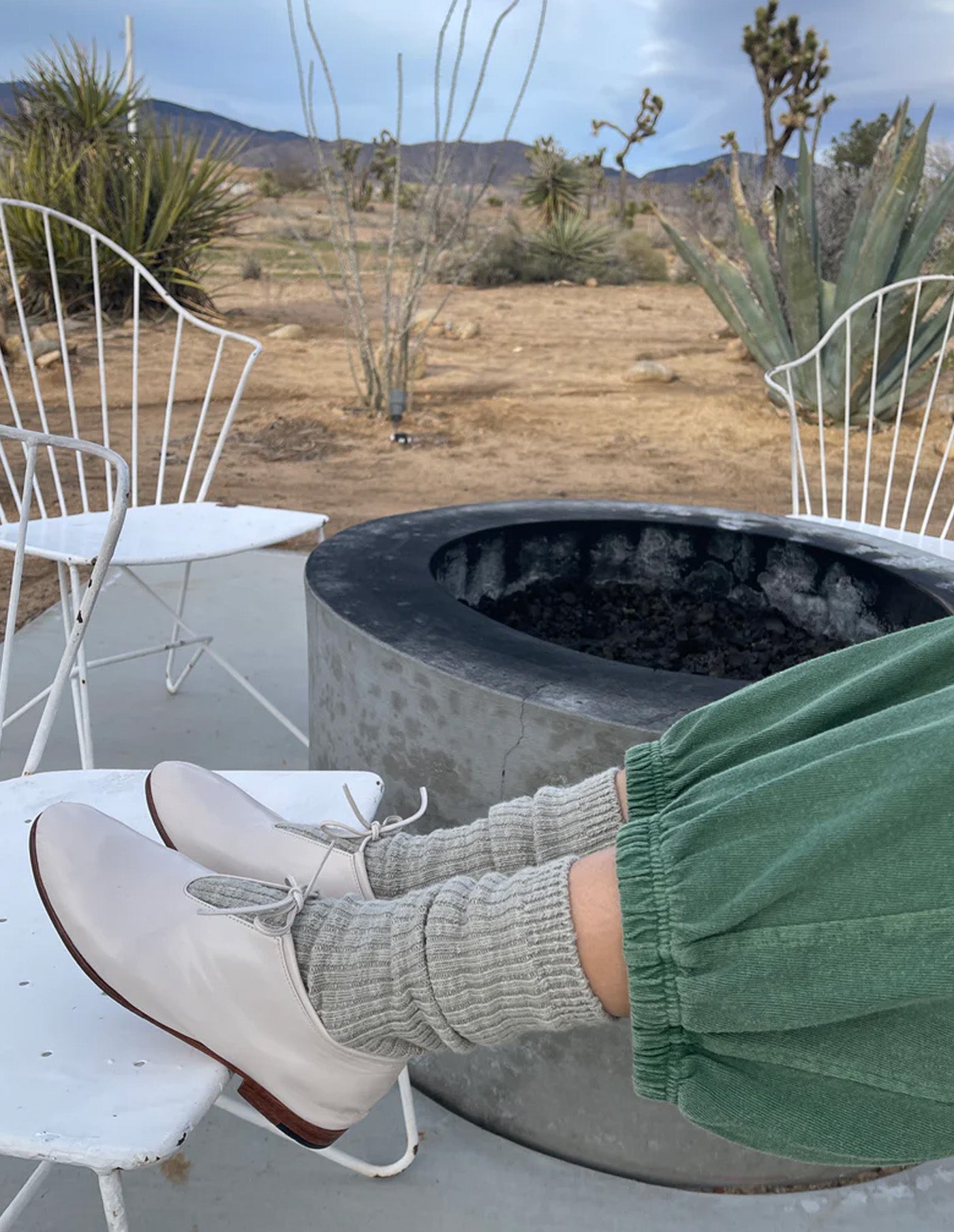 Smoked Sage Cottage Socks, Le Bon Shoppe