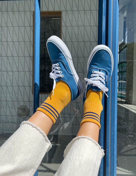Gold Cotton Girlfriend Socks, Le Bon Shoppe