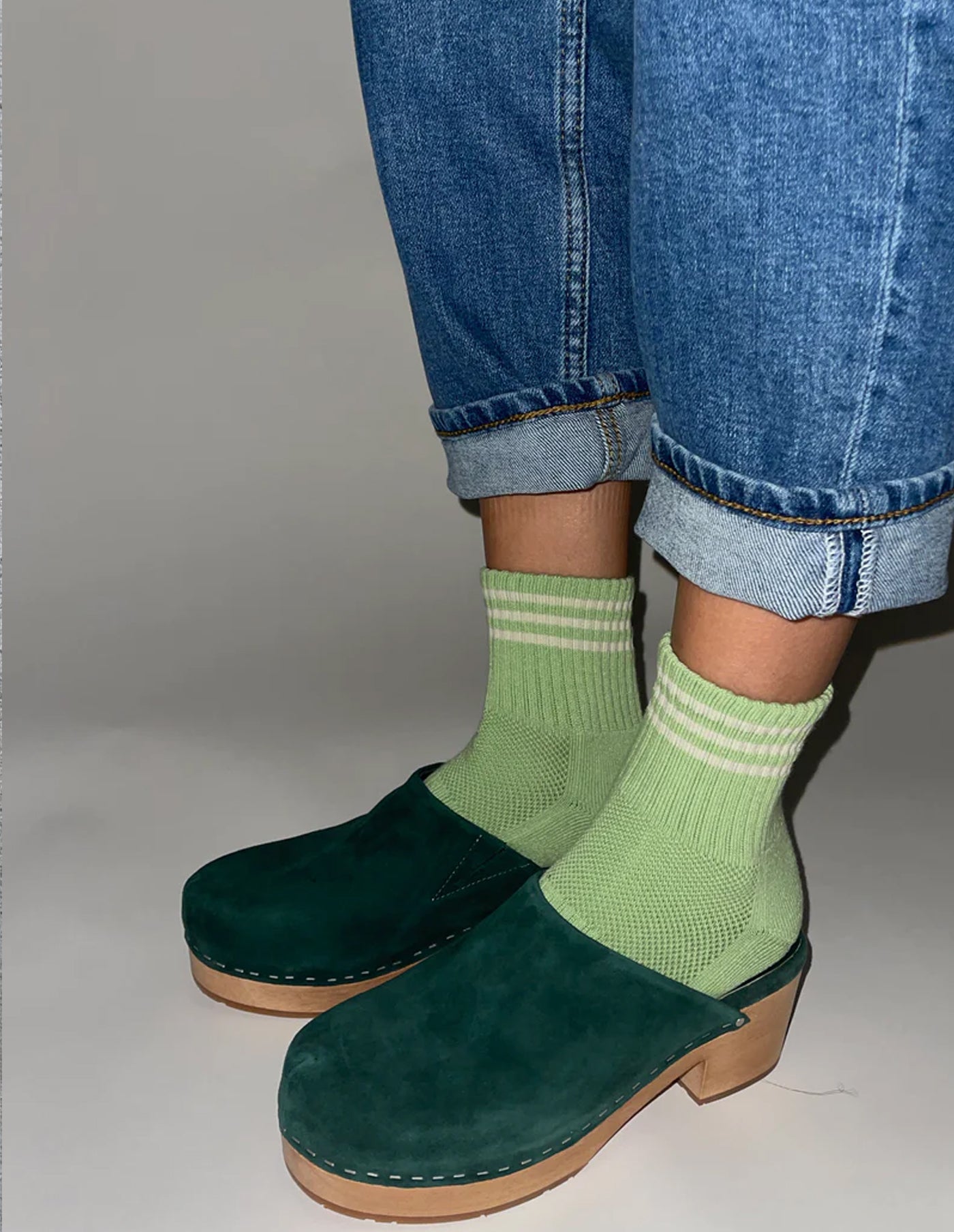 Green Leaf Girlfriend Socks, Le Bon Shoppe