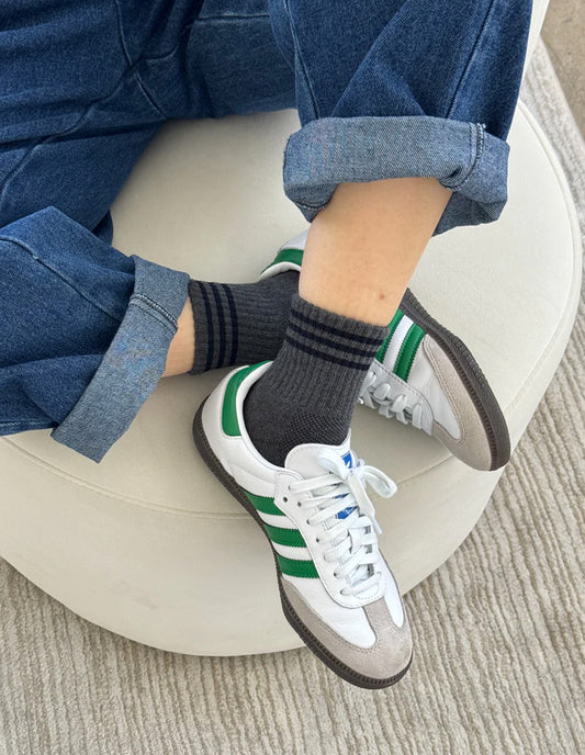 Soot Cotton Girlfriend Socks, Le bon Shoppe