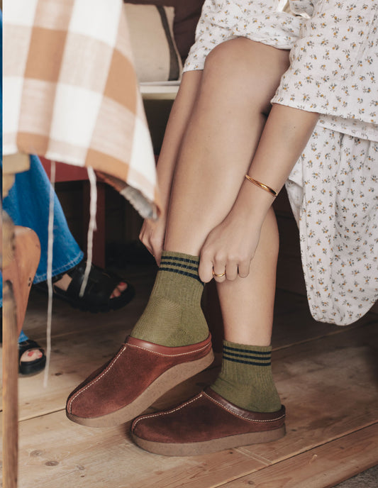 Sage Green Girlfriend Socks, Le Bon Shoppe