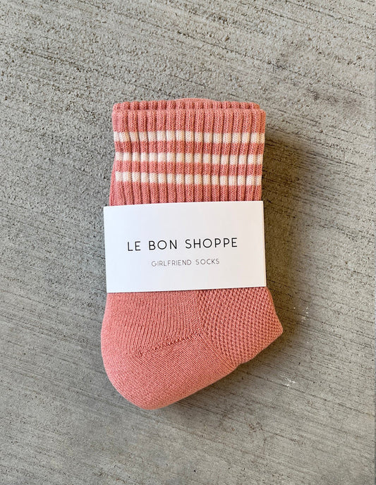 Salmon Pink Girlfriend Socks, Le Bon Shoppe
