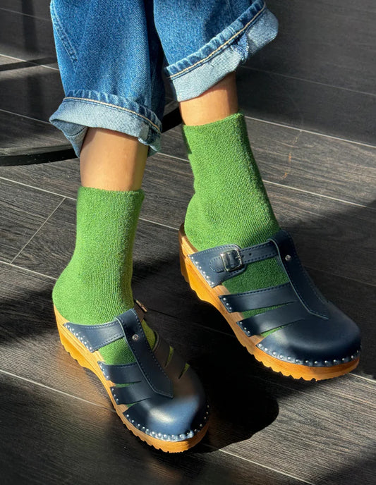 Kale Cotton Cloud Socks, Le Bon Shoppe