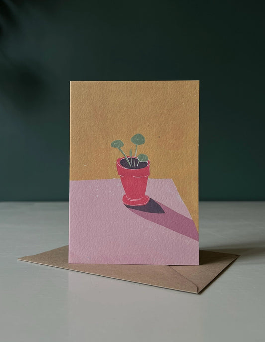 Baby Pilea Greeting Card, Luiza Holub
