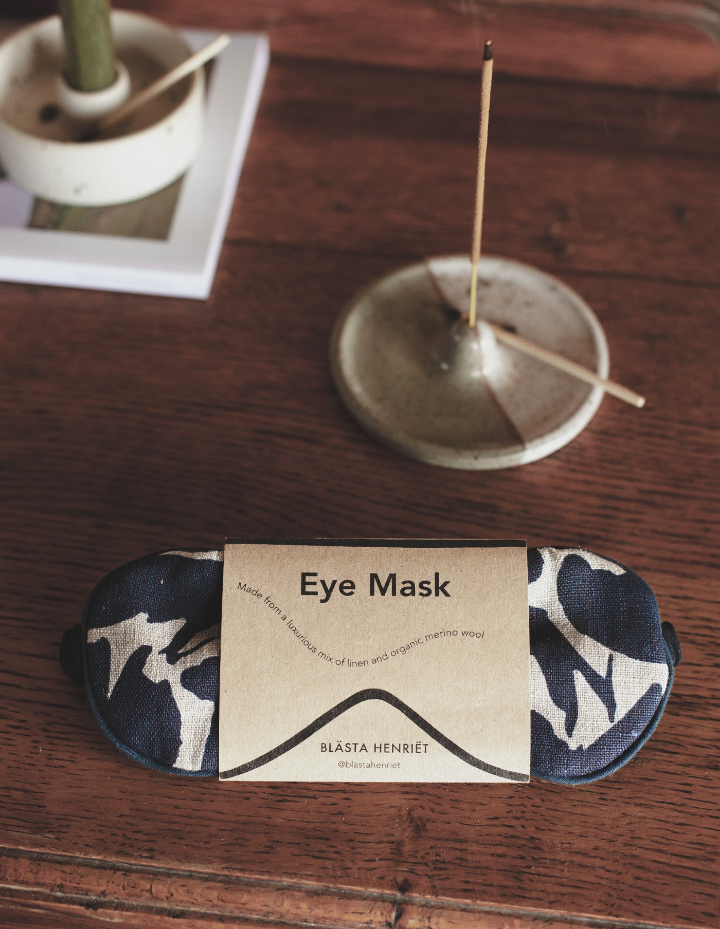 Printed Navy Eye Mask, Blästa Henriët