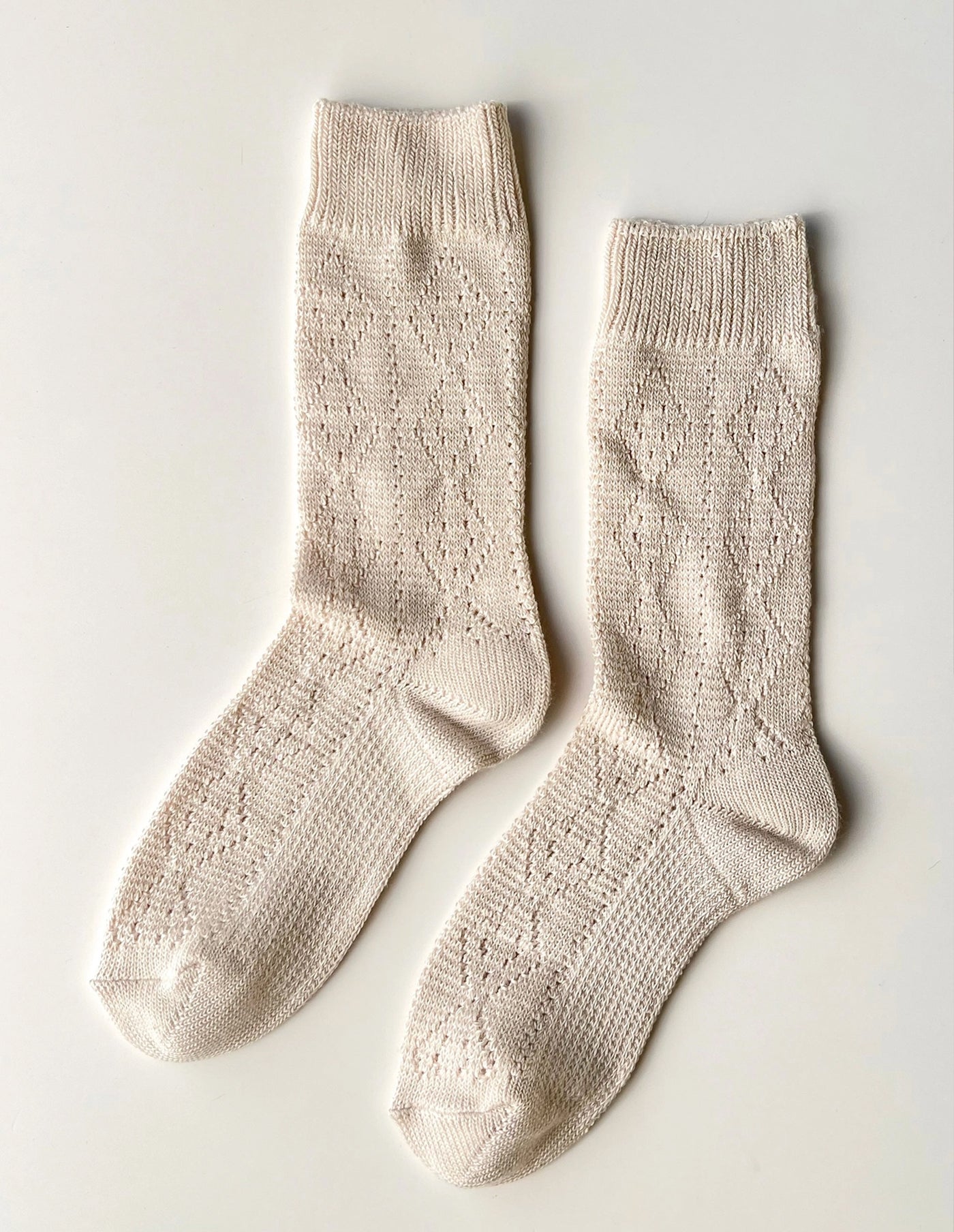Oyster Modal Eyelet Socks, Le Bon Shoppe