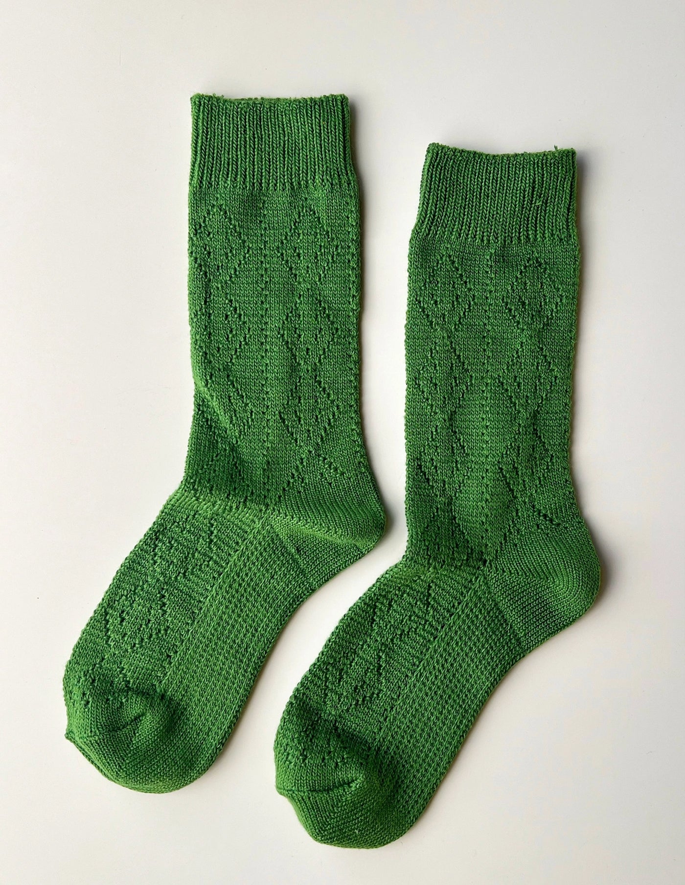 Palm Green Modal Eyelet Socks, Le Bon Shoppe