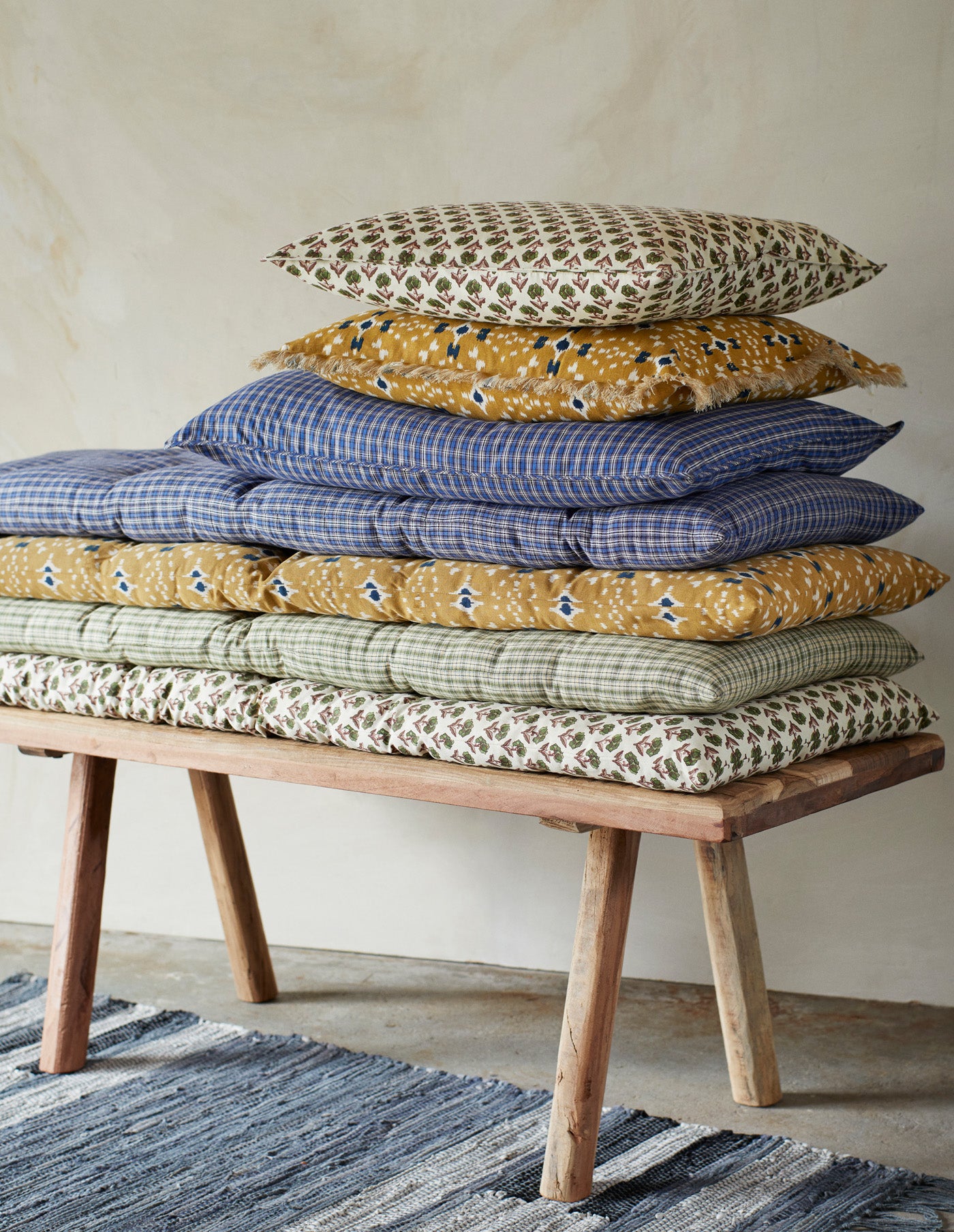 Blue Check Cotton Mattress, Madam Stoltz