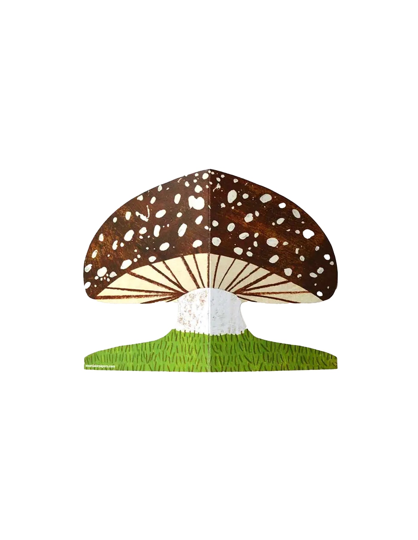 Brown Mushroom Greeting Card, Mortlake Papers