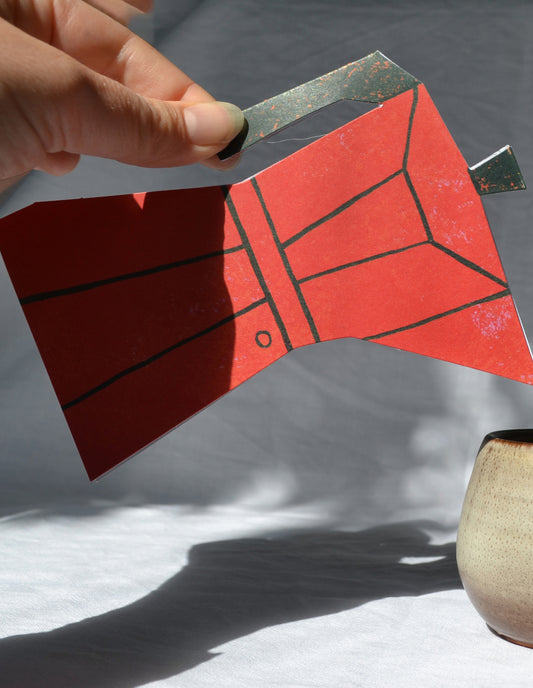 Red Coffee Pot Greeting Card, Mortlake Papers