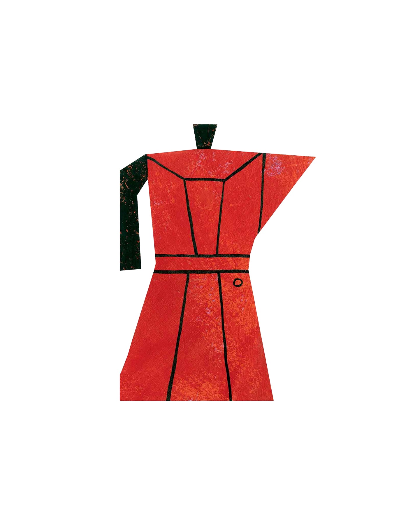 Red Coffee Pot Greeting Card, Mortlake Papers