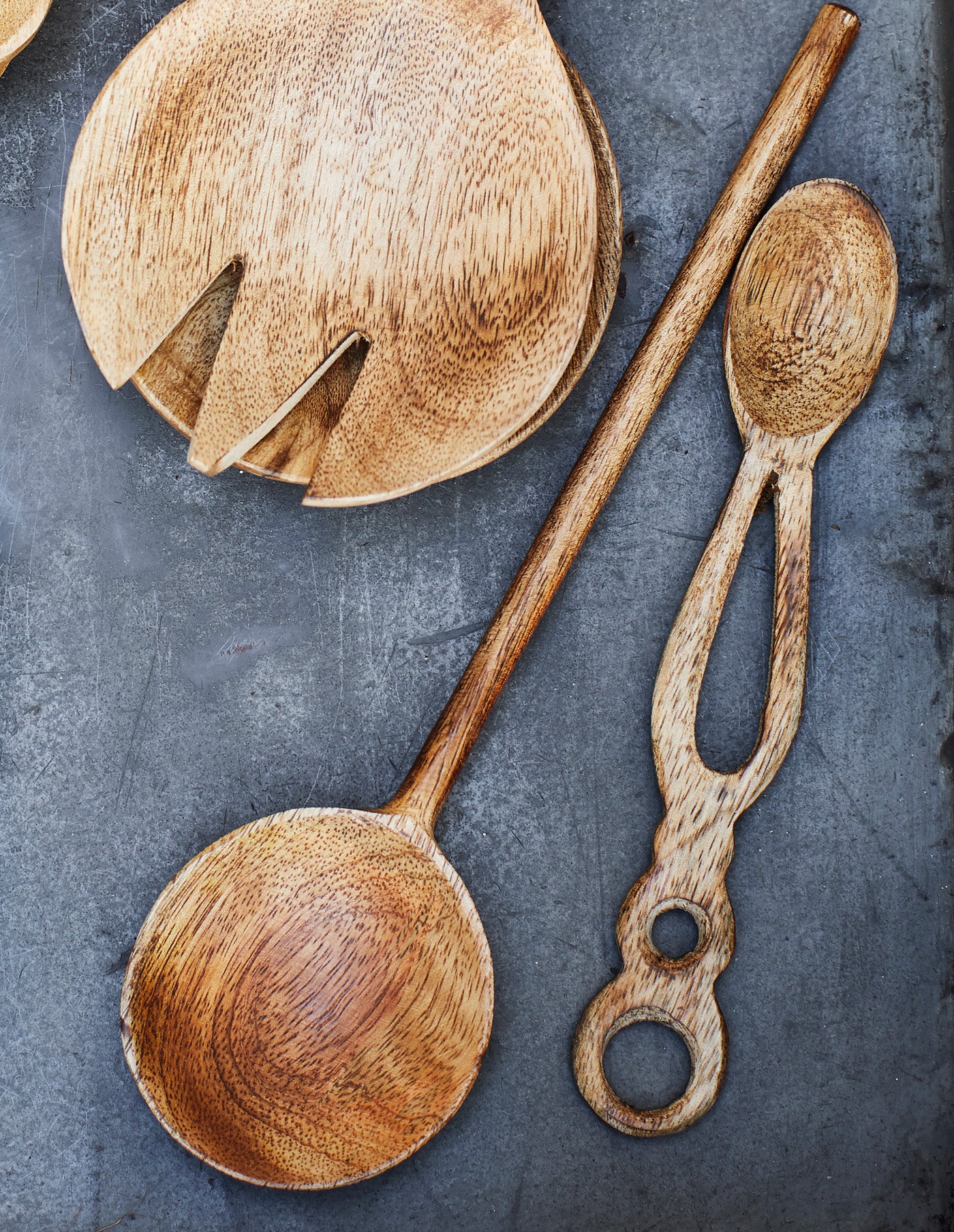 Hand Carved Wooden Serving Spoon, Madam Stoltz