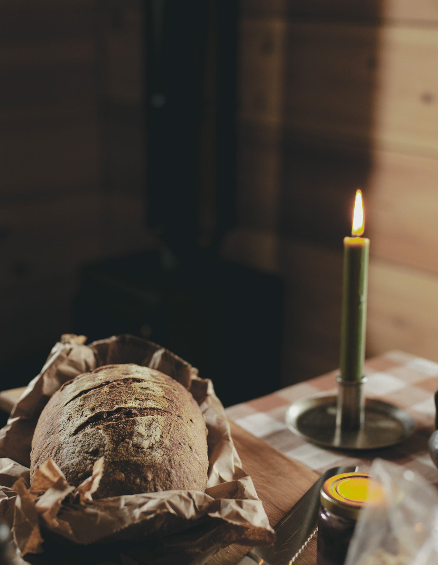 Antique Steel Hand Forged Candle Holder, Madam Stoltz