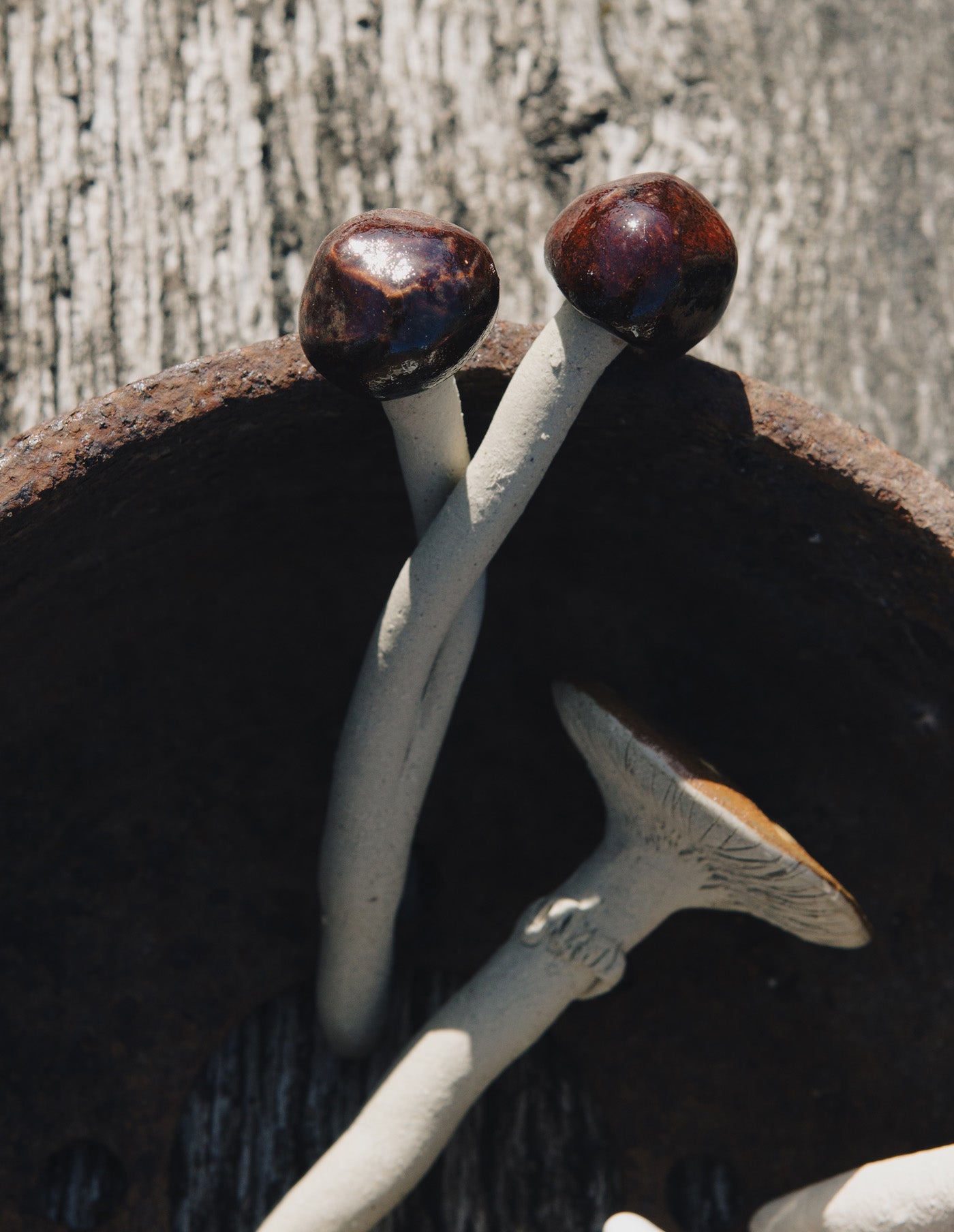 Plant Pot Ceramic Mushrooms, Ferndown Ceramics