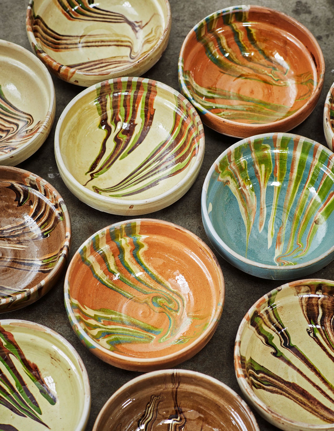 Tonal Hand Painted Earthenware Bowl, Madam Stoltz