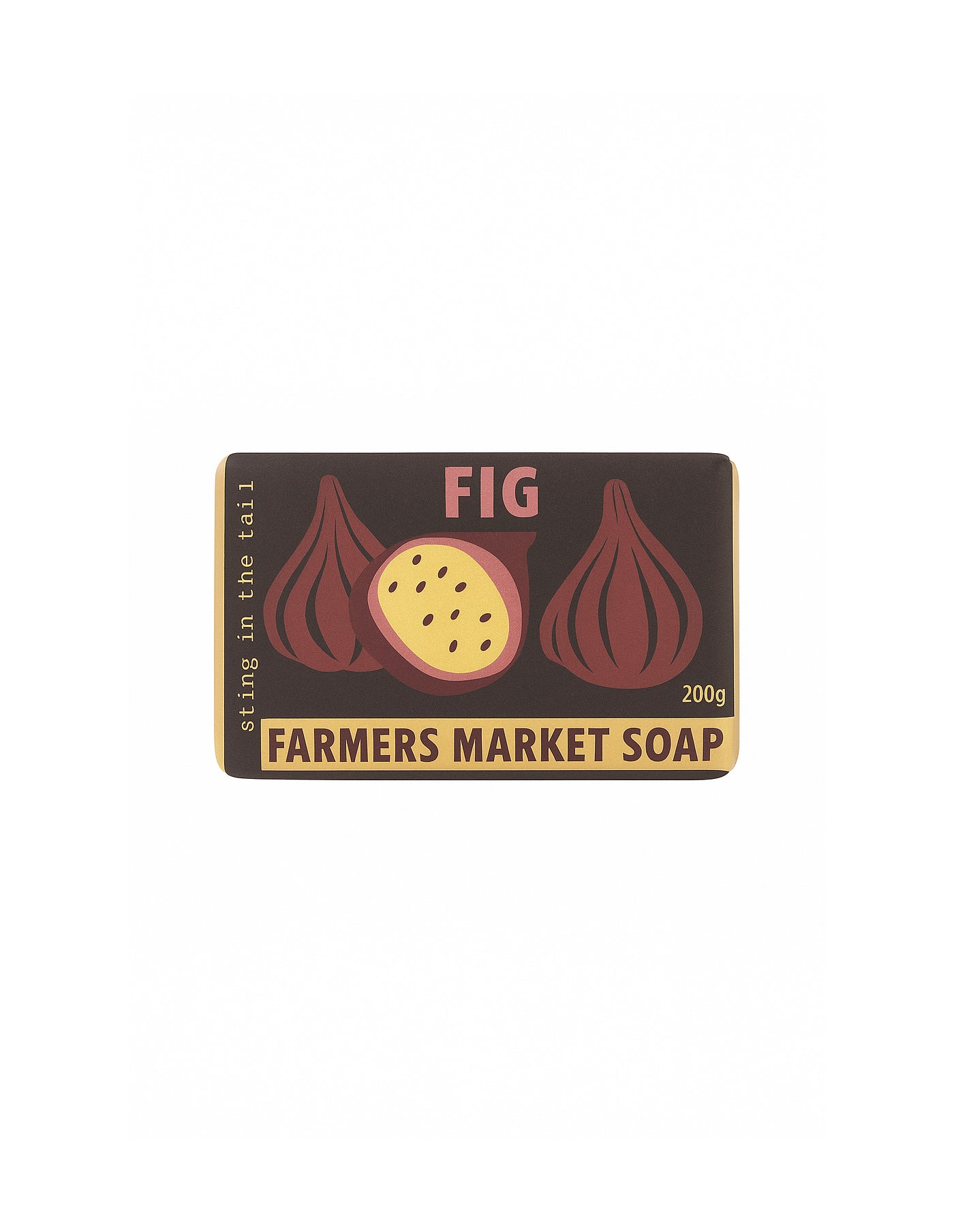 Fig soap bar in paper wrap