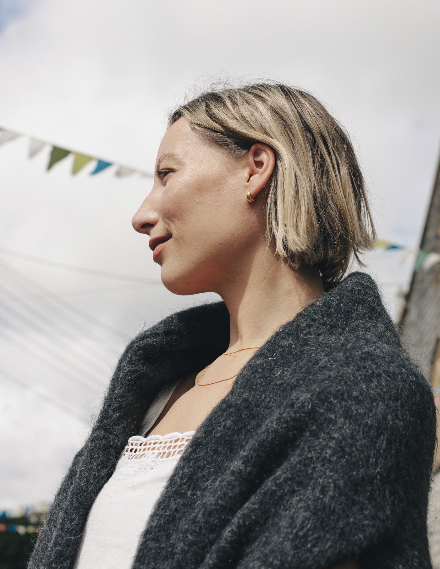 Gold Double Layer Slim Chain Necklace, Tarnish-Free Gold Plating