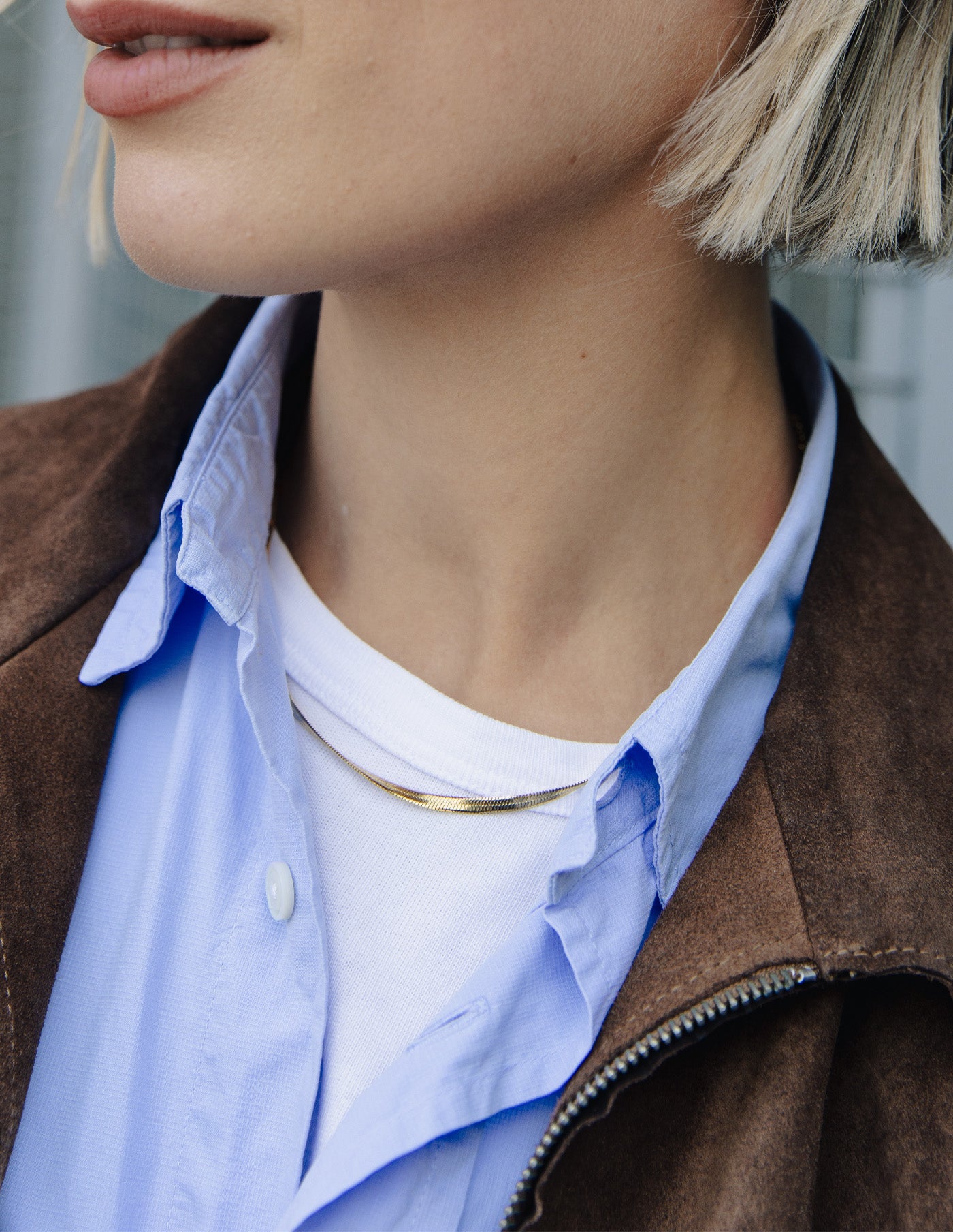 Gold Snake Chain Pendant Necklace, Tarnish-Free Gold Plating