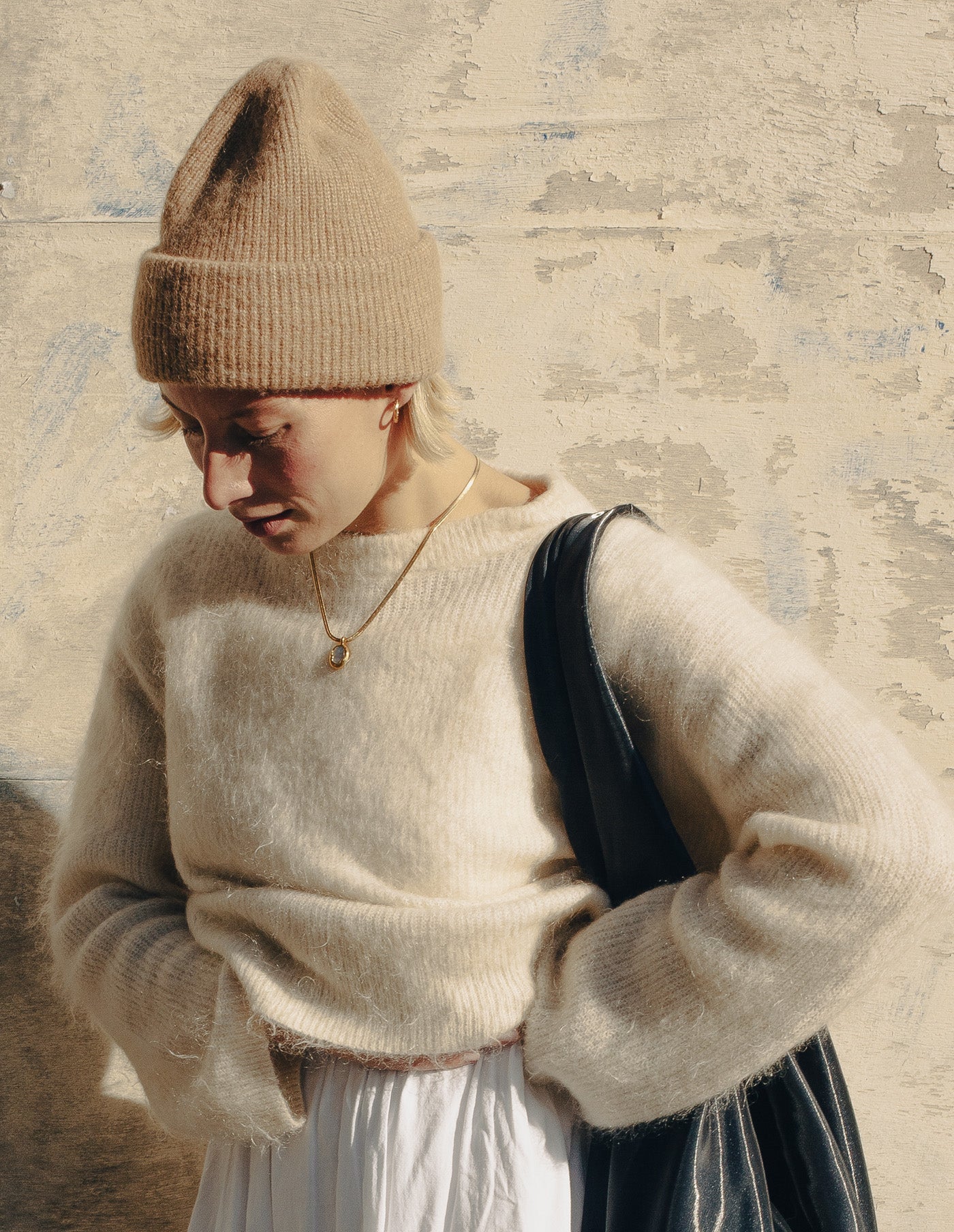 Gold Snake Chain Pendant Necklace, Waterproof