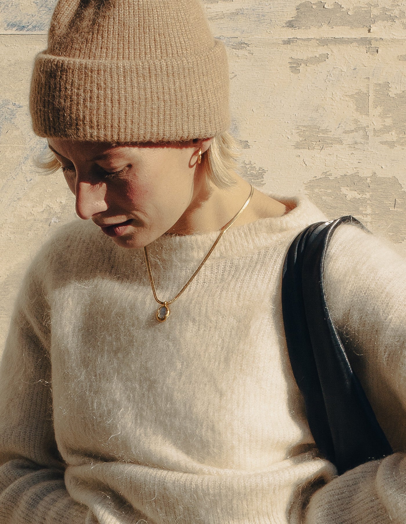 Gold Snake Chain Pendant Necklace, Tarnish-Free Gold Plating