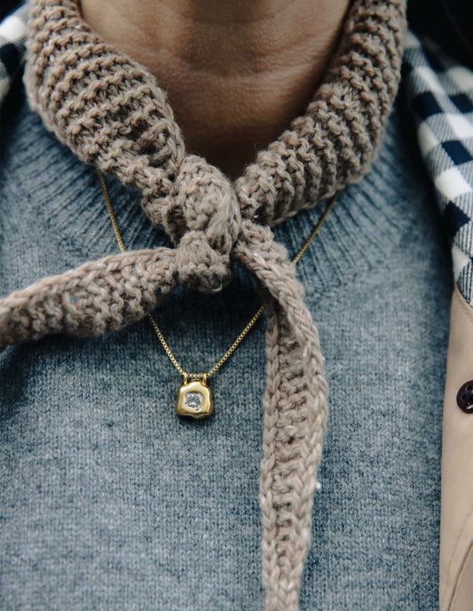 Gold Fluid Pendant Necklace, Tarnish-Free Gold Plating