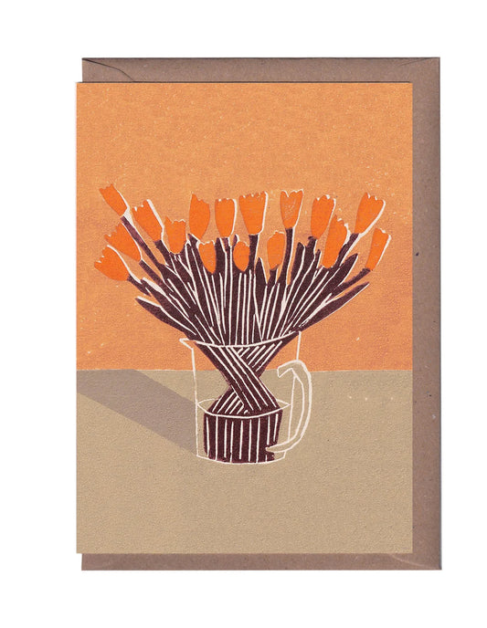 Orange Emperor Greeting Card, Luiza Holub