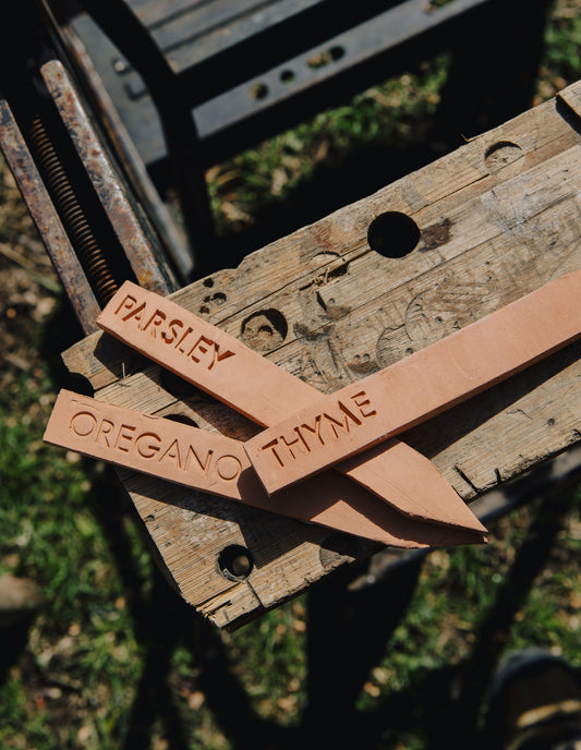 Terracotta Herb Markers, Ferndown Ceramics