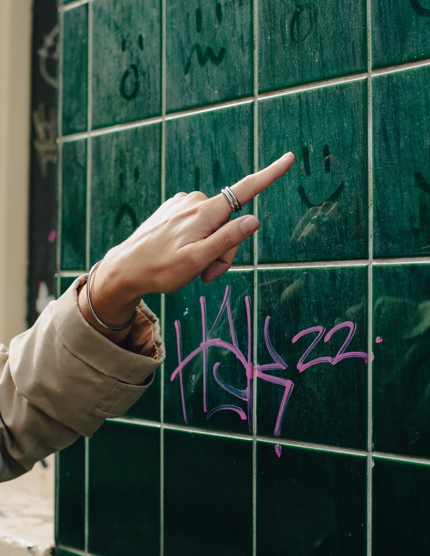 Minimal Silver Bangle, Waterproof