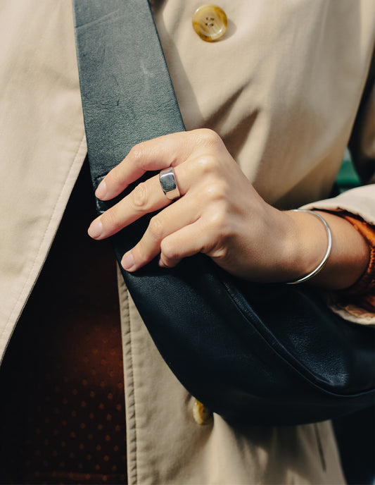 Minimal Silver Bangle, Waterproof