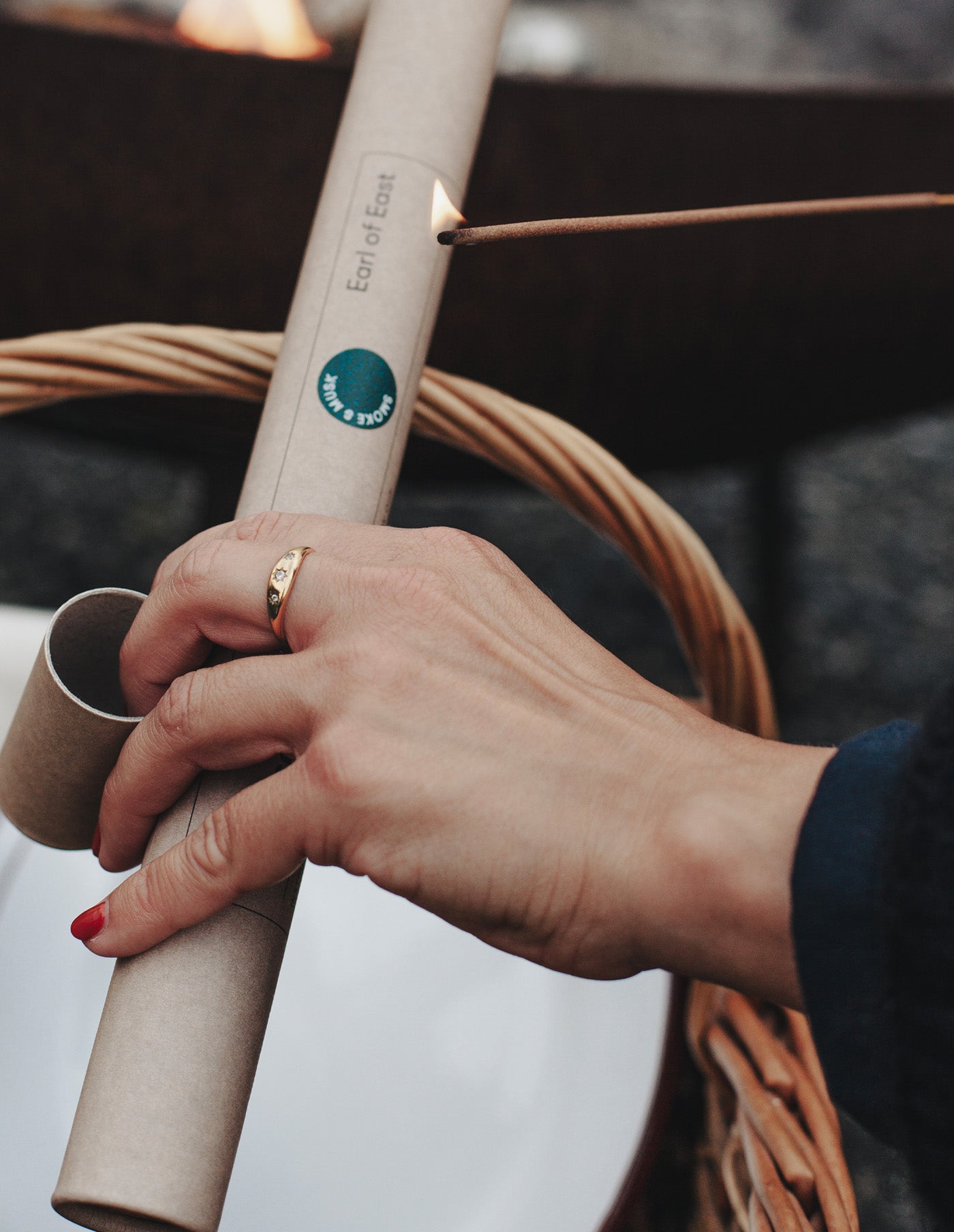 Gold Stone Embossed Band Ring, Tarnish-Free Gold Plating