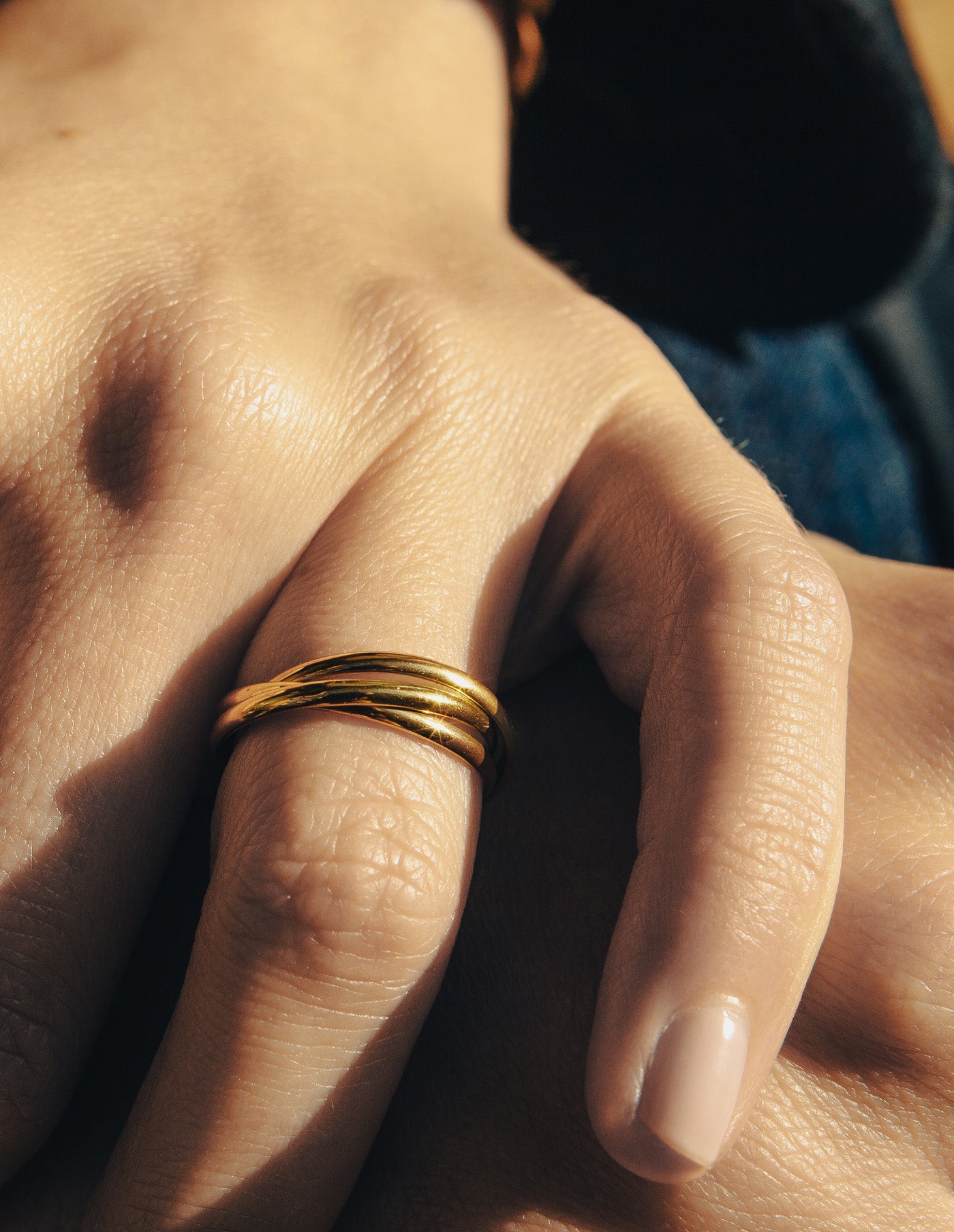 Gold Entwine Ring, Waterproof