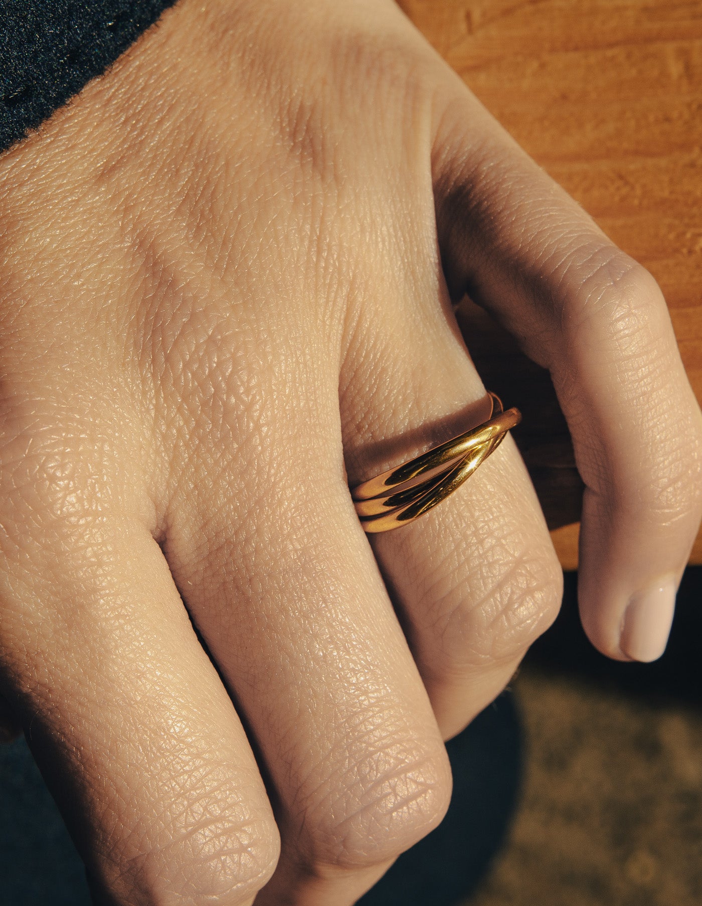 Gold Entwine Ring, Waterproof