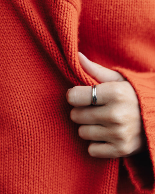 Silver Entwine Ring, Tarnish-Free Silver Plating