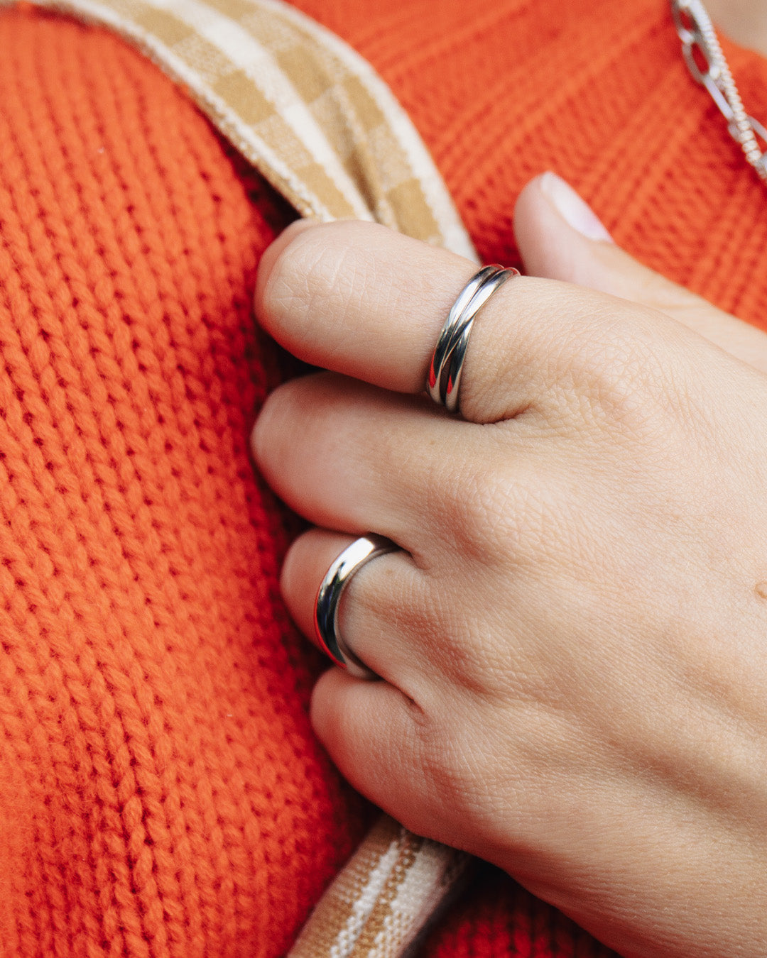 Silver Entwine Ring, Tarnish-Free Silver Plating