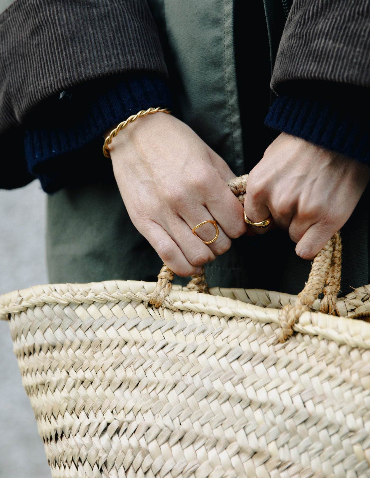 Gold Abstract Circle Ring, Tarnish-Free Gold Plating