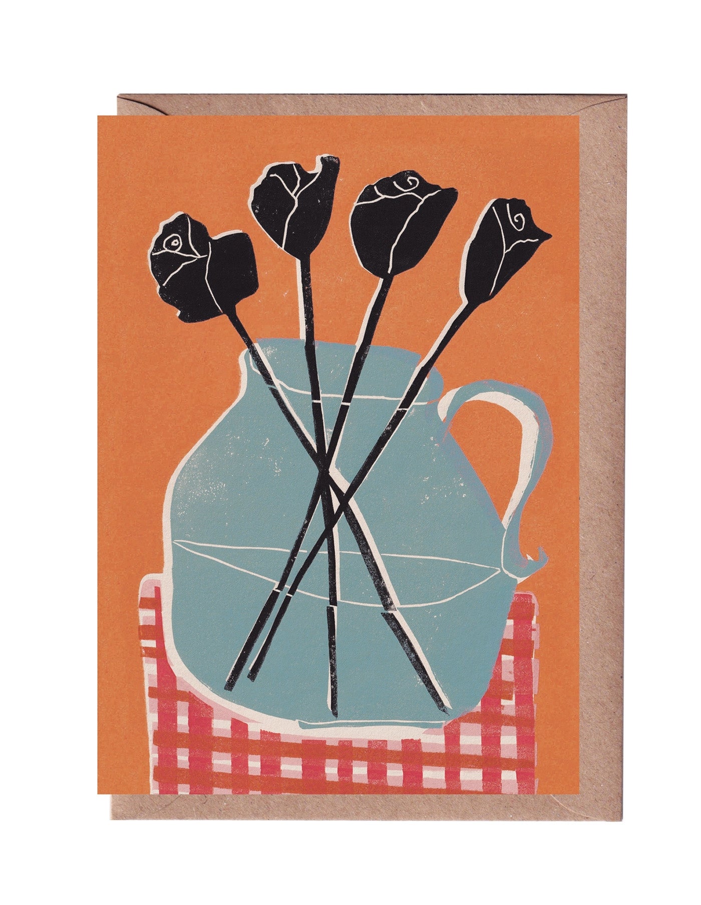 Roses in Vase Greeting Card, Luiza Holub