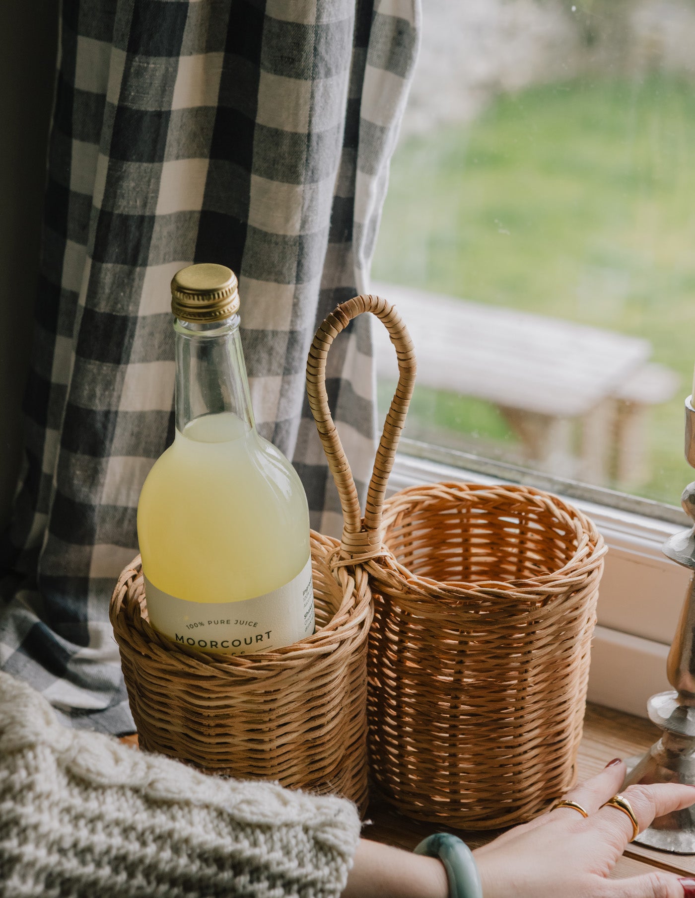Rattan Woven Bottle Holder, Madam Stoltz