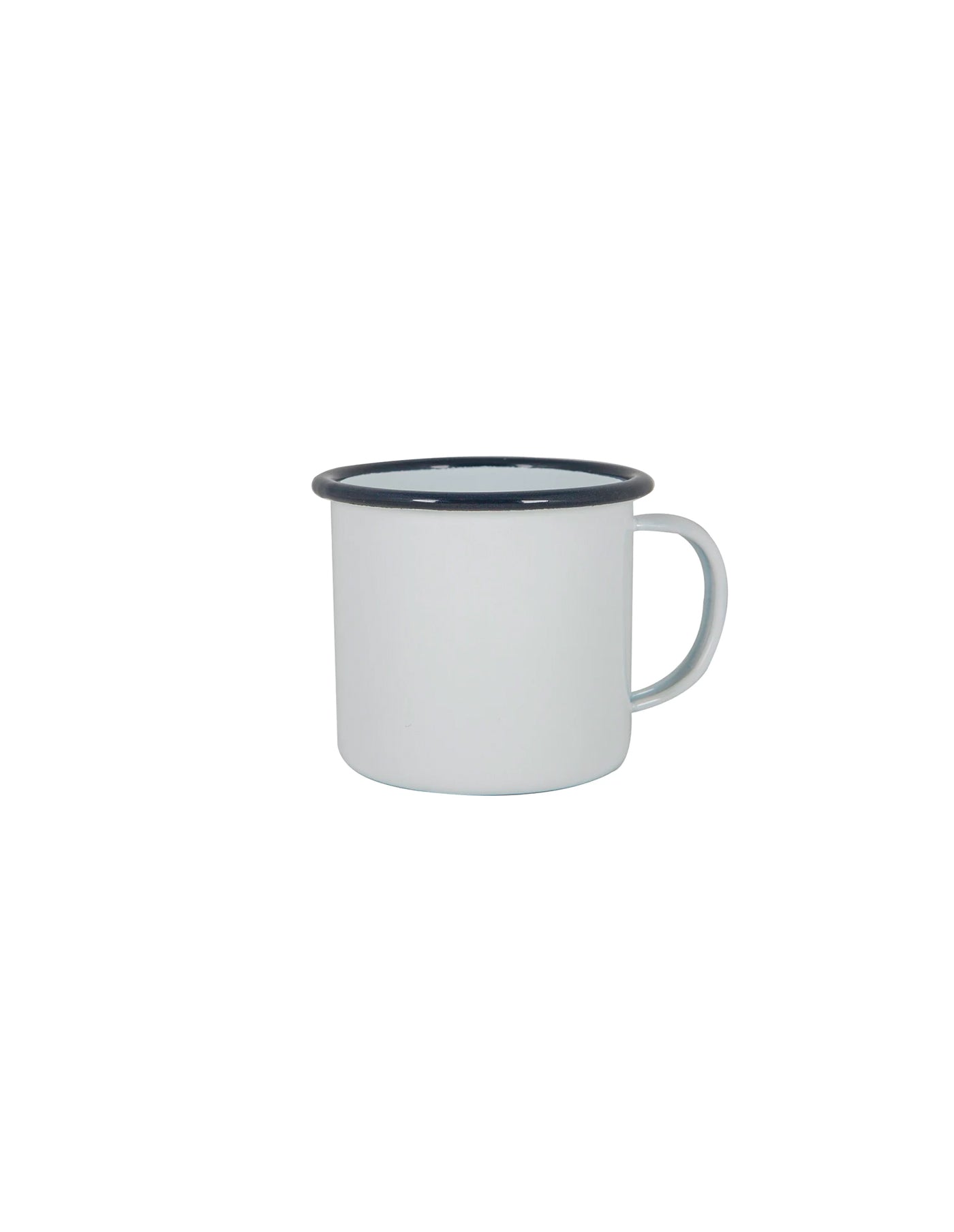 Navy Rimmed Enamel Mug, 375ml