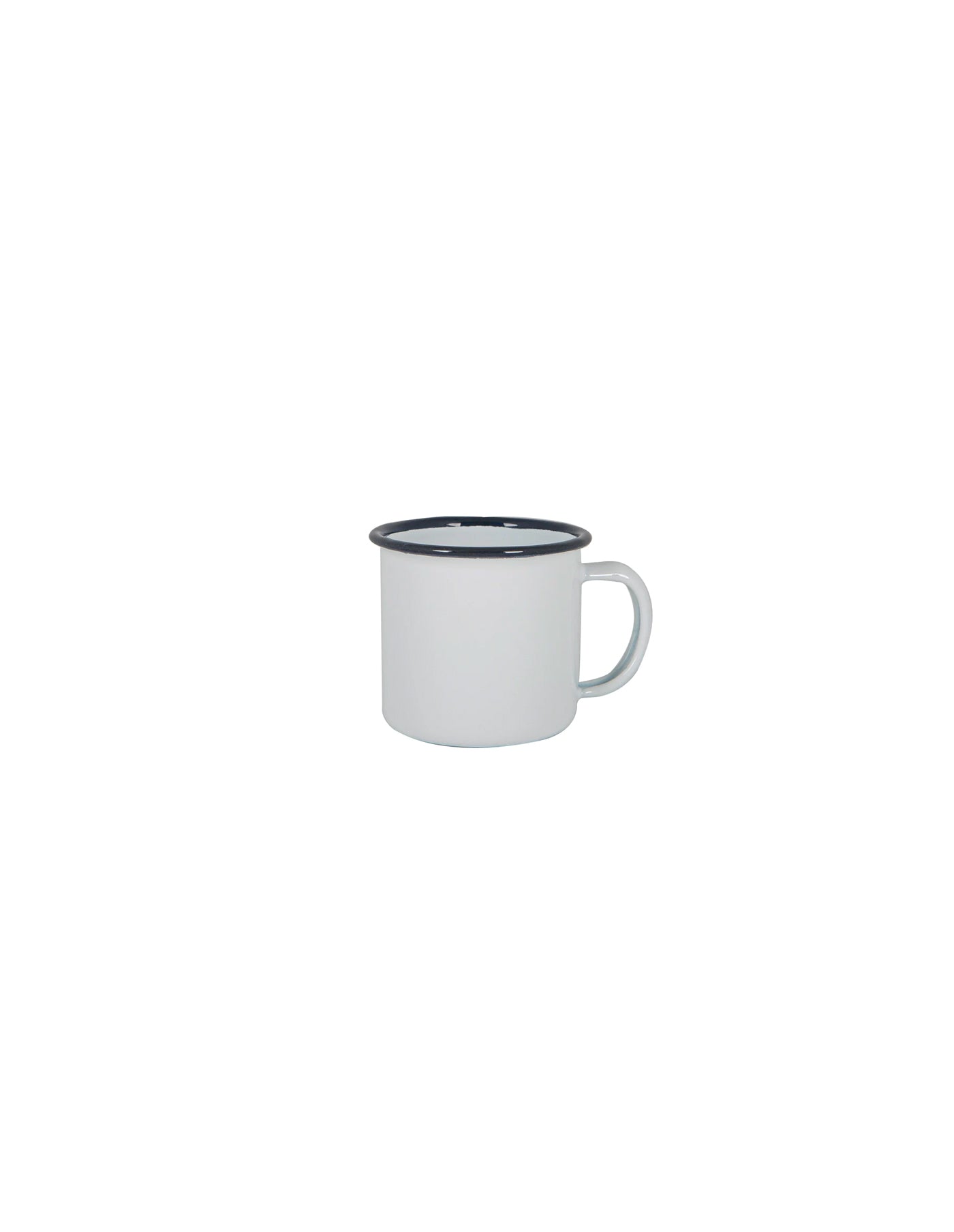 Navy Rimmed Enamel Espresso Cup, 130ml