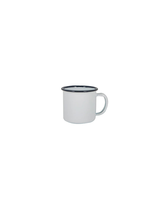 Navy Rimmed Enamel Espresso Cup, 130ml
