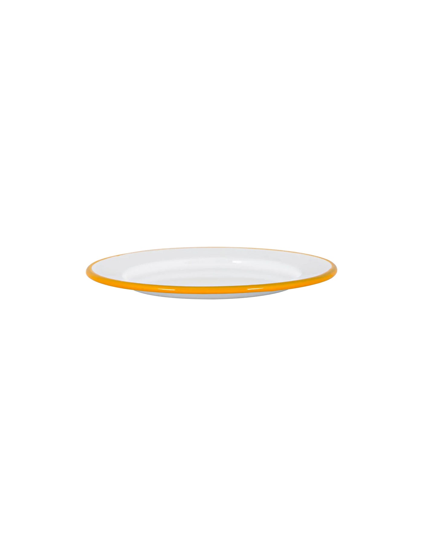 Mustard Rimmed Enamel Side Plate, 20cm