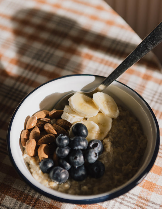 Navy Rimmed Enamel Bowl, 16cm
